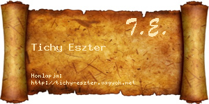Tichy Eszter névjegykártya